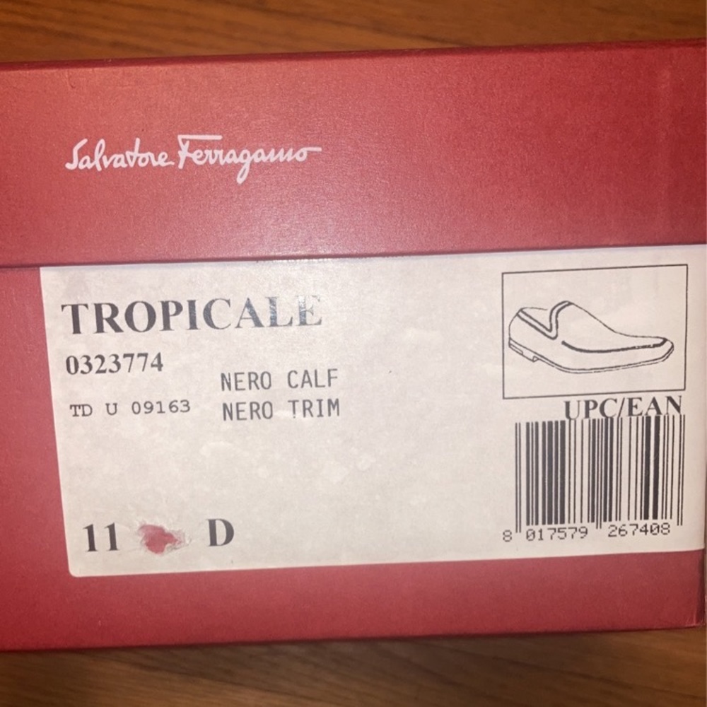 Black Ferragamo Tropicale 11 1/2 D
